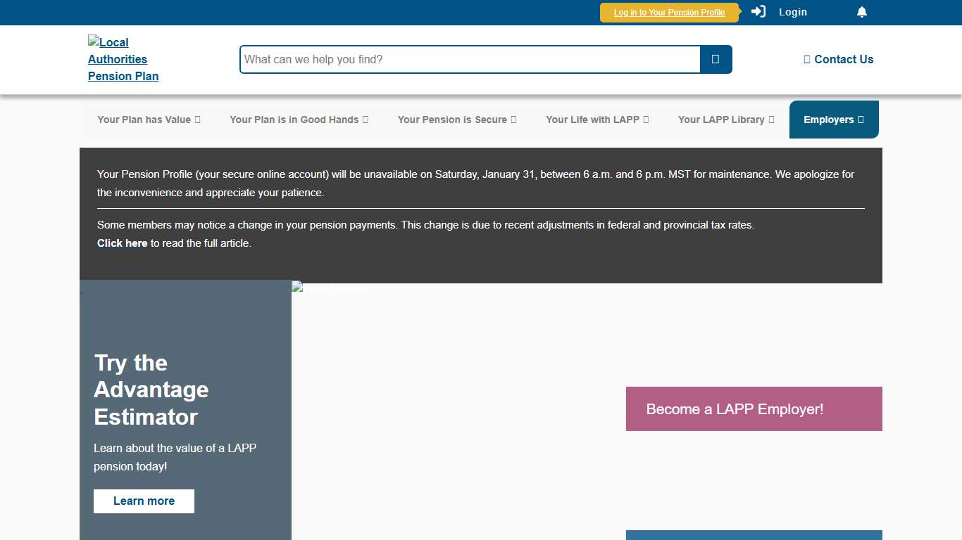 Lapp Home - Local Authorities Pension Plan